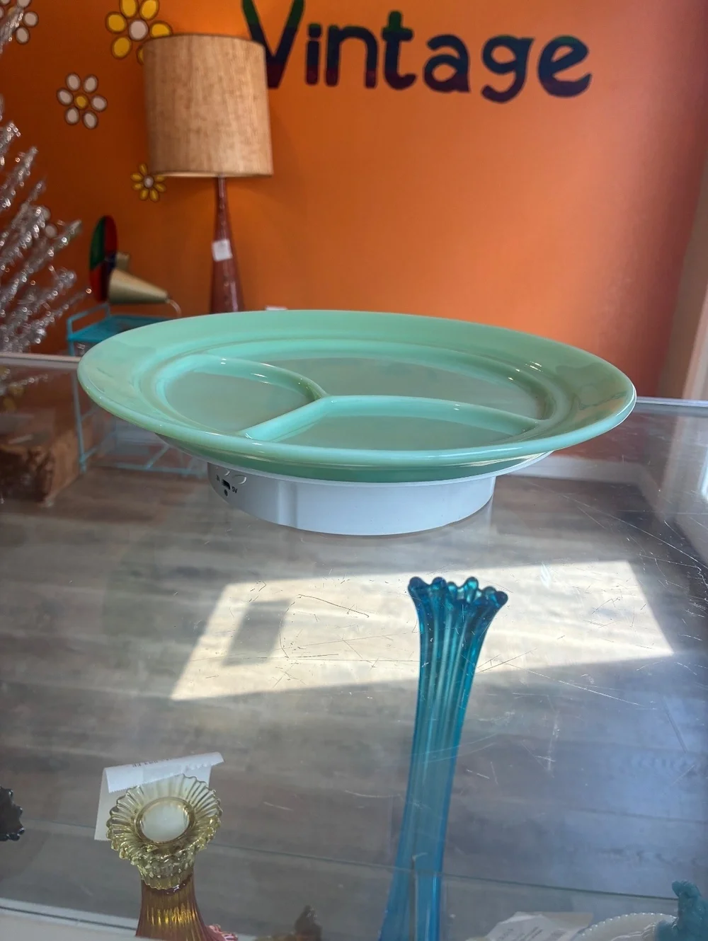Fire King Jadeite Divided Plate Vintage Restaurant Ware Grill Plate